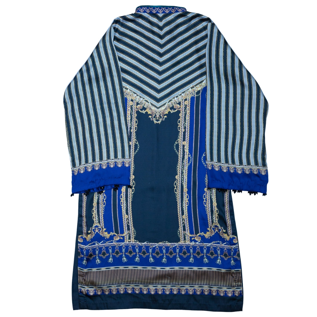 Silk Kurta - Sapphire