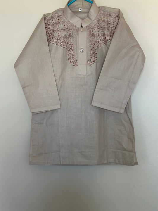 Beige Embroidered 2 PC - No Label