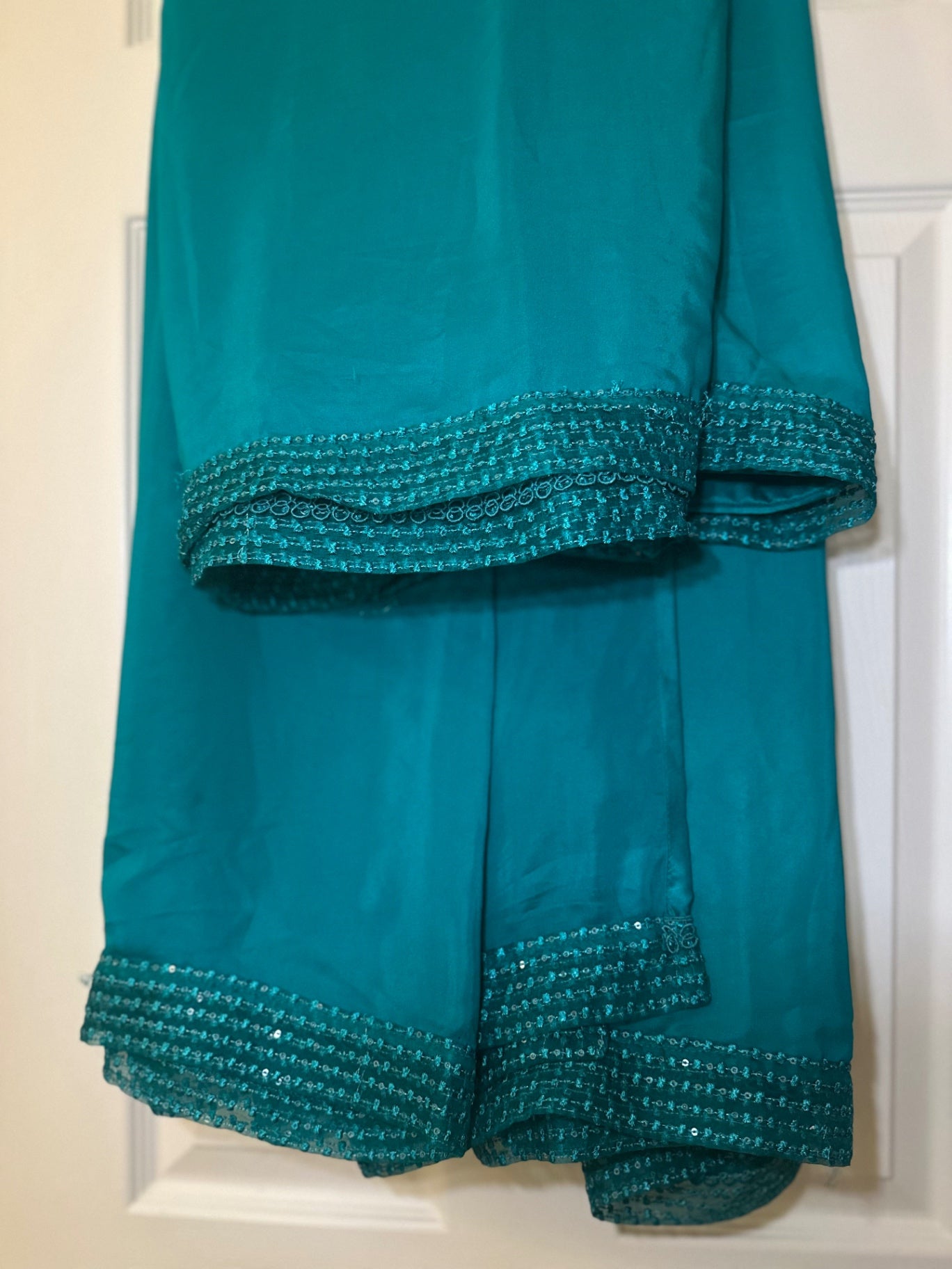 Persian emerald draped Lehenga Choli - FTA