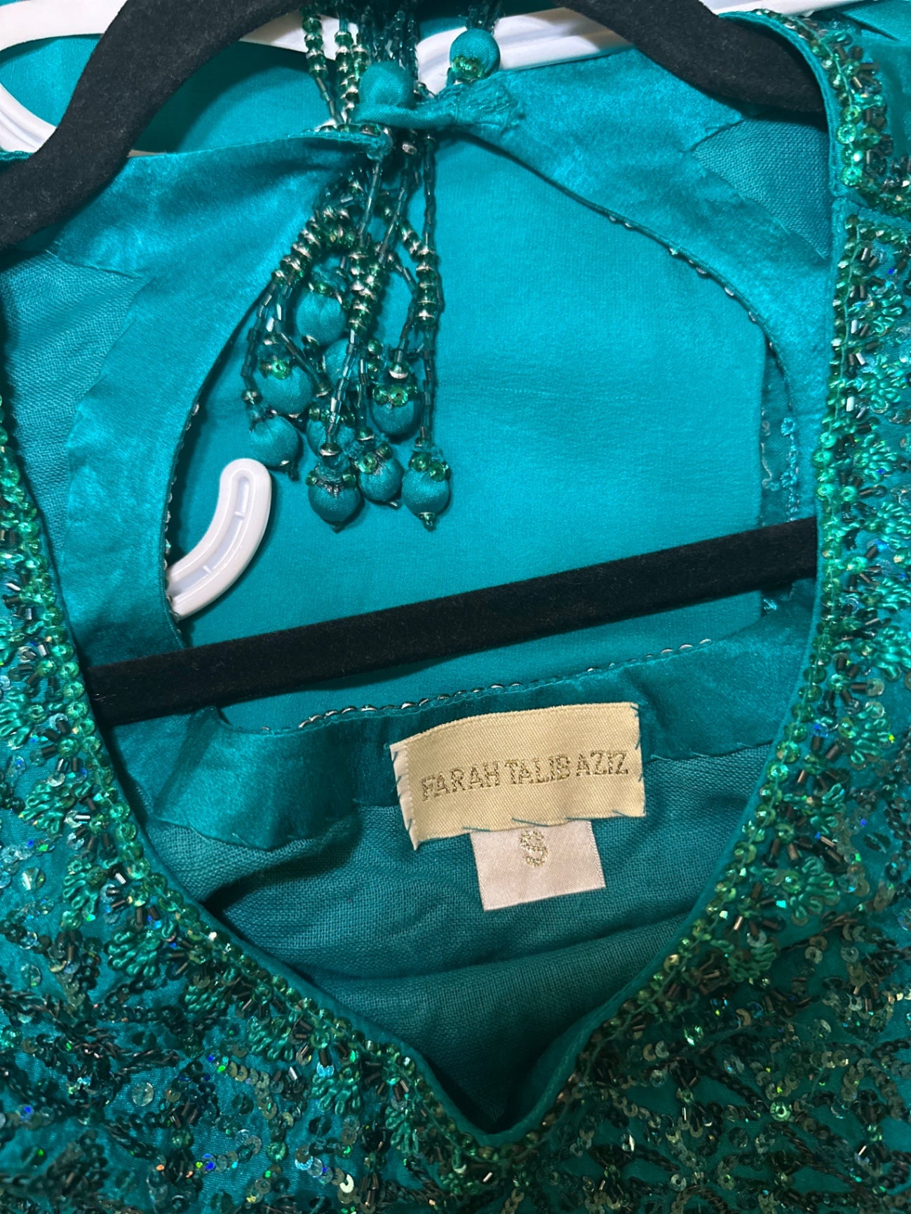Persian emerald draped Lehenga Choli - FTA