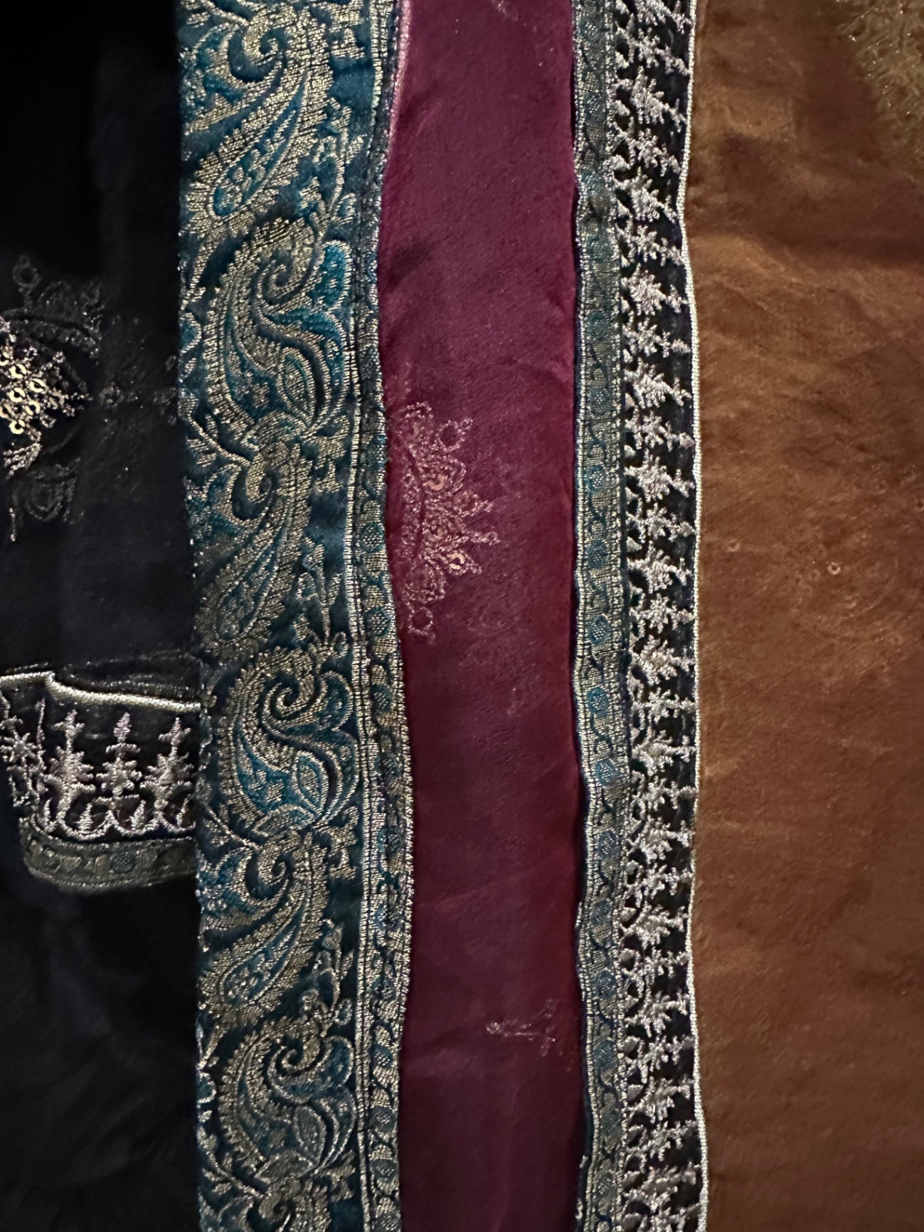 Farah Talib Aziz 3 piece silk black dress