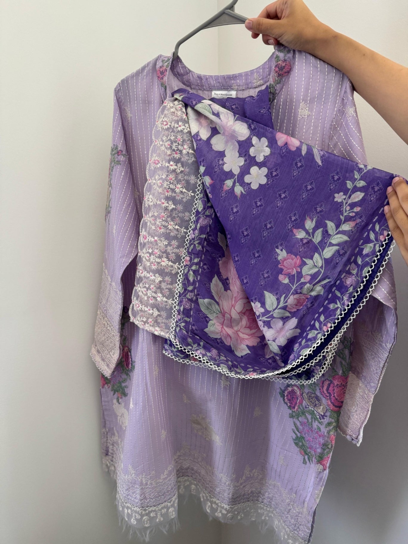 Lawn 1b Purple- Zara Shahjahan
