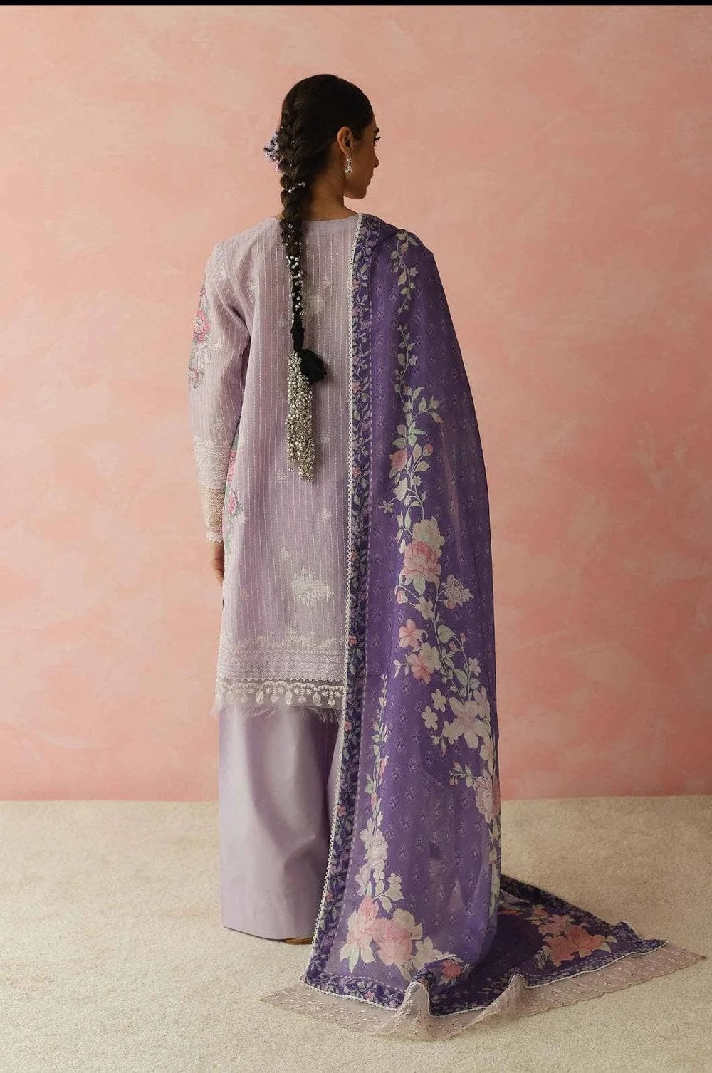 Lawn 1b Purple- Zara Shahjahan