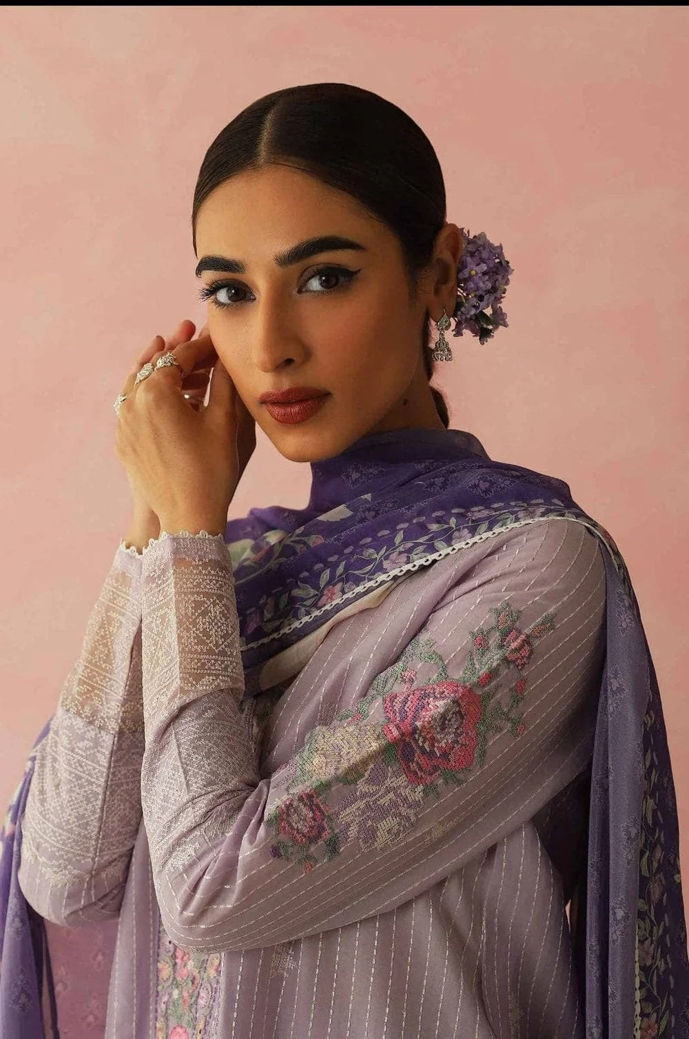 Lawn 1b Purple- Zara Shahjahan
