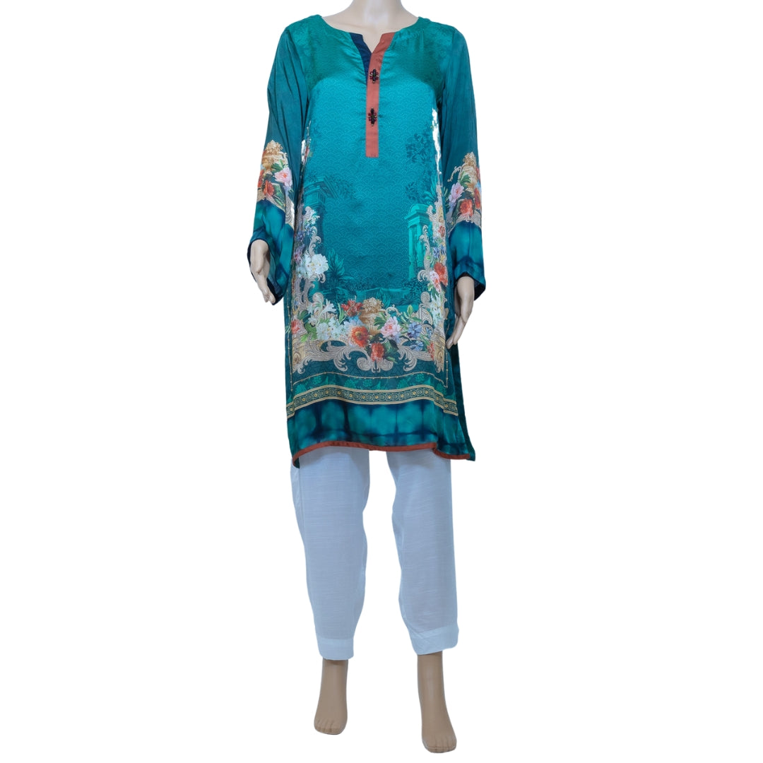 Silk Kurta - Sapphire