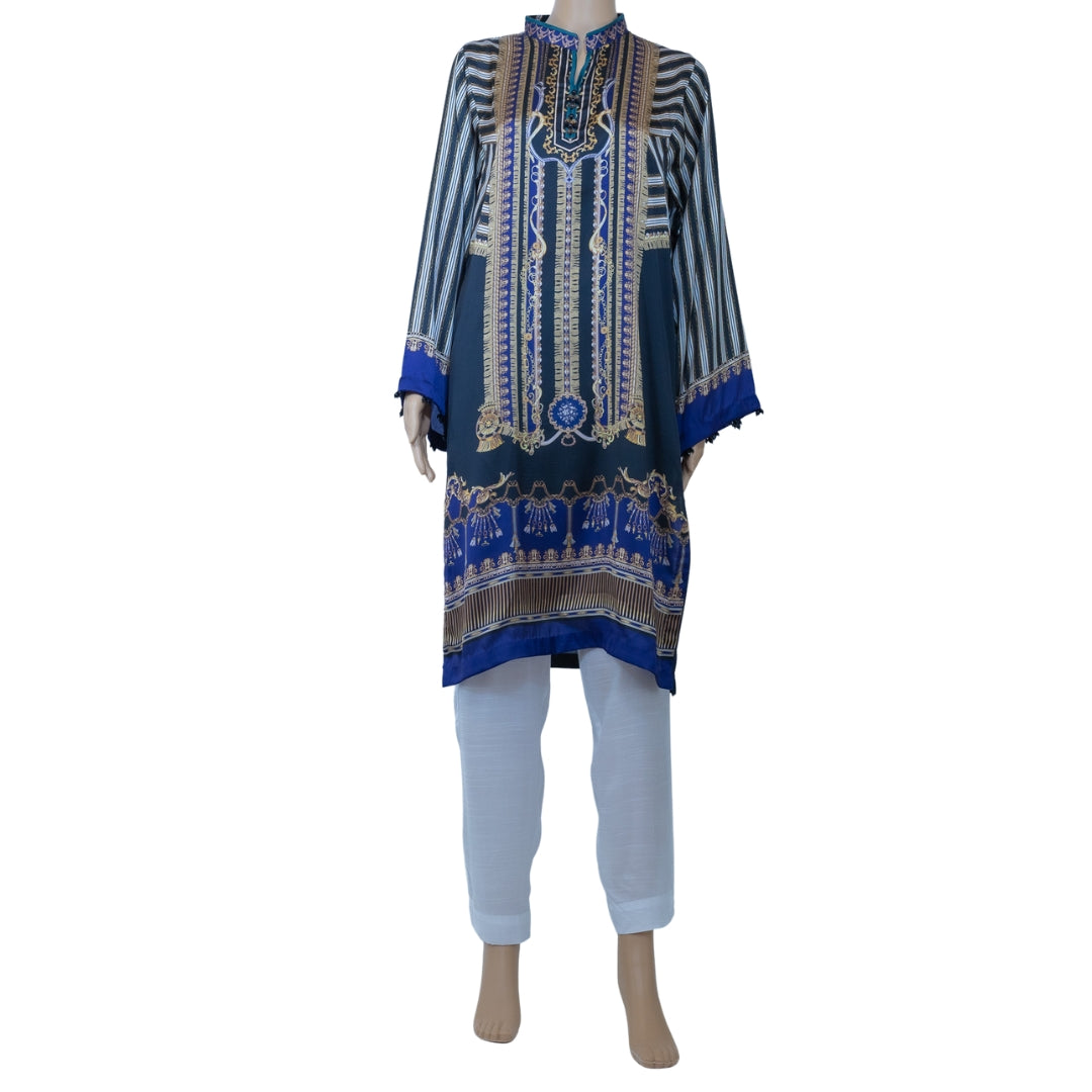 Silk Kurta - Sapphire