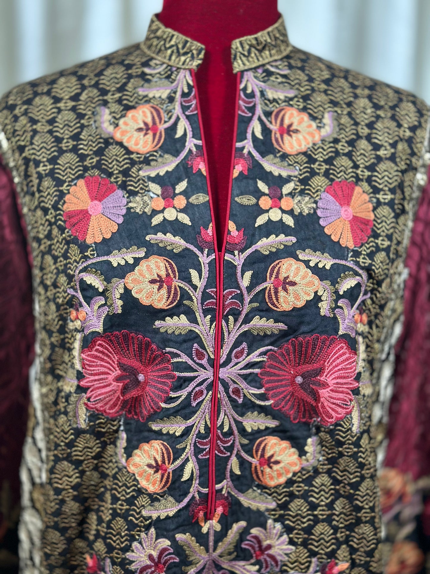 Maroon embroidered - Sana Safinaz