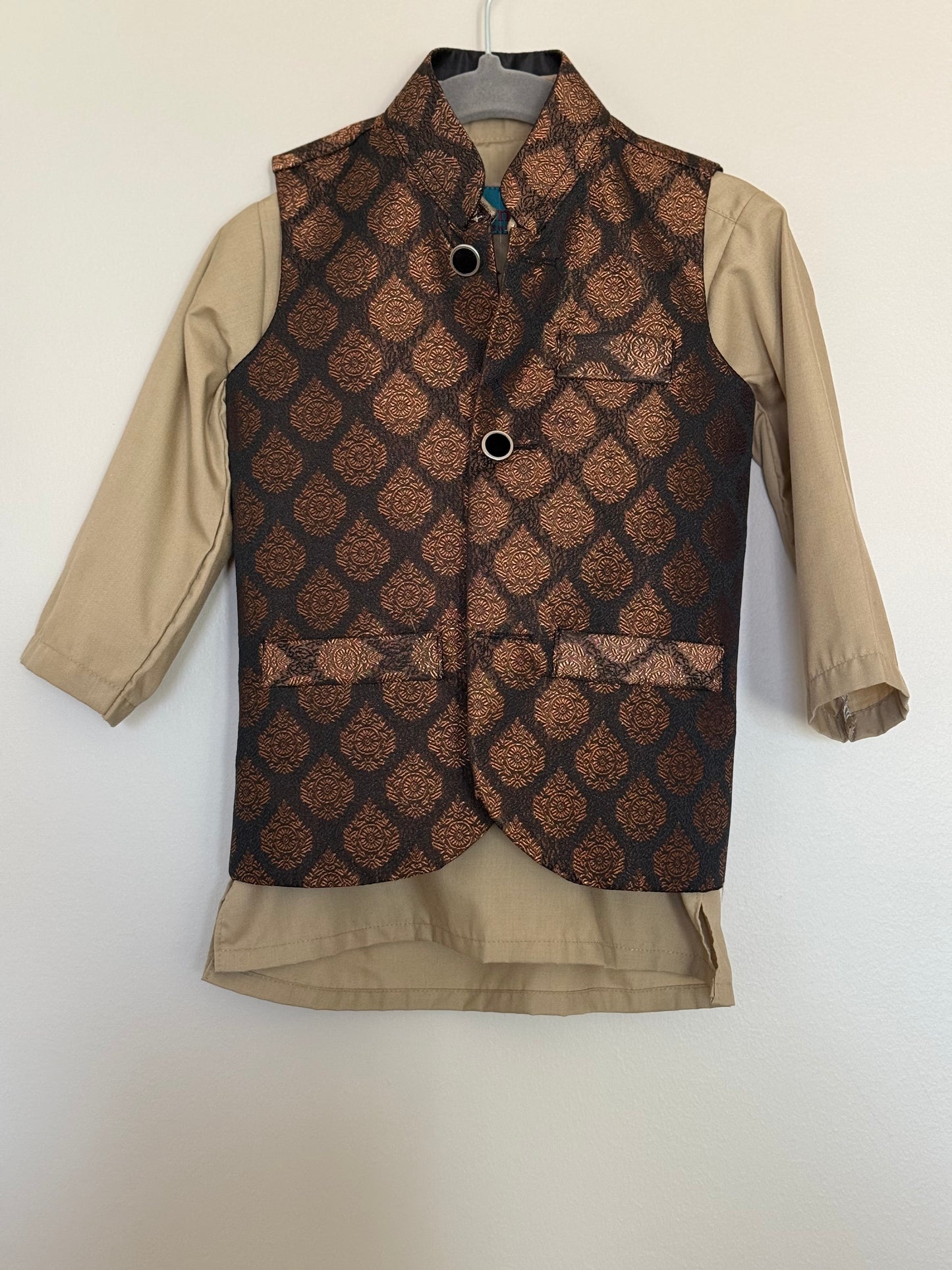 Brown waistcoat set (baby) - Samson