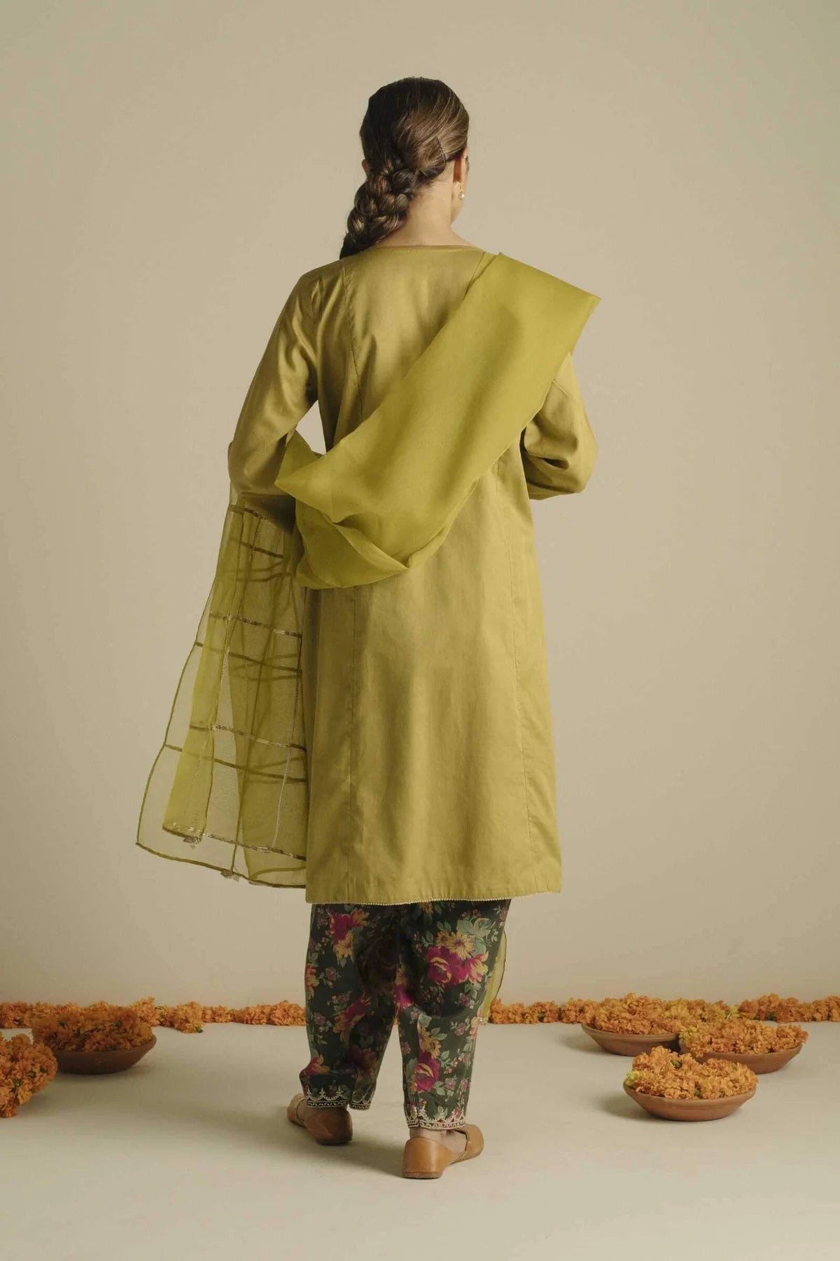 Olive green - Zara Shahjahan