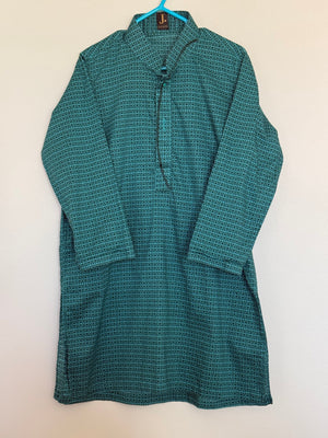 Green Printed Kurta - J.
