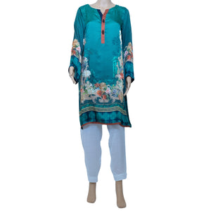 Silk Kurta - Sapphire