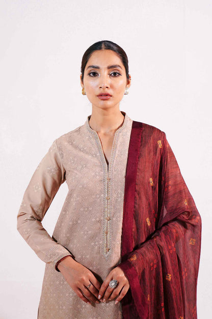 Luxury Lawn Embroidered Suit