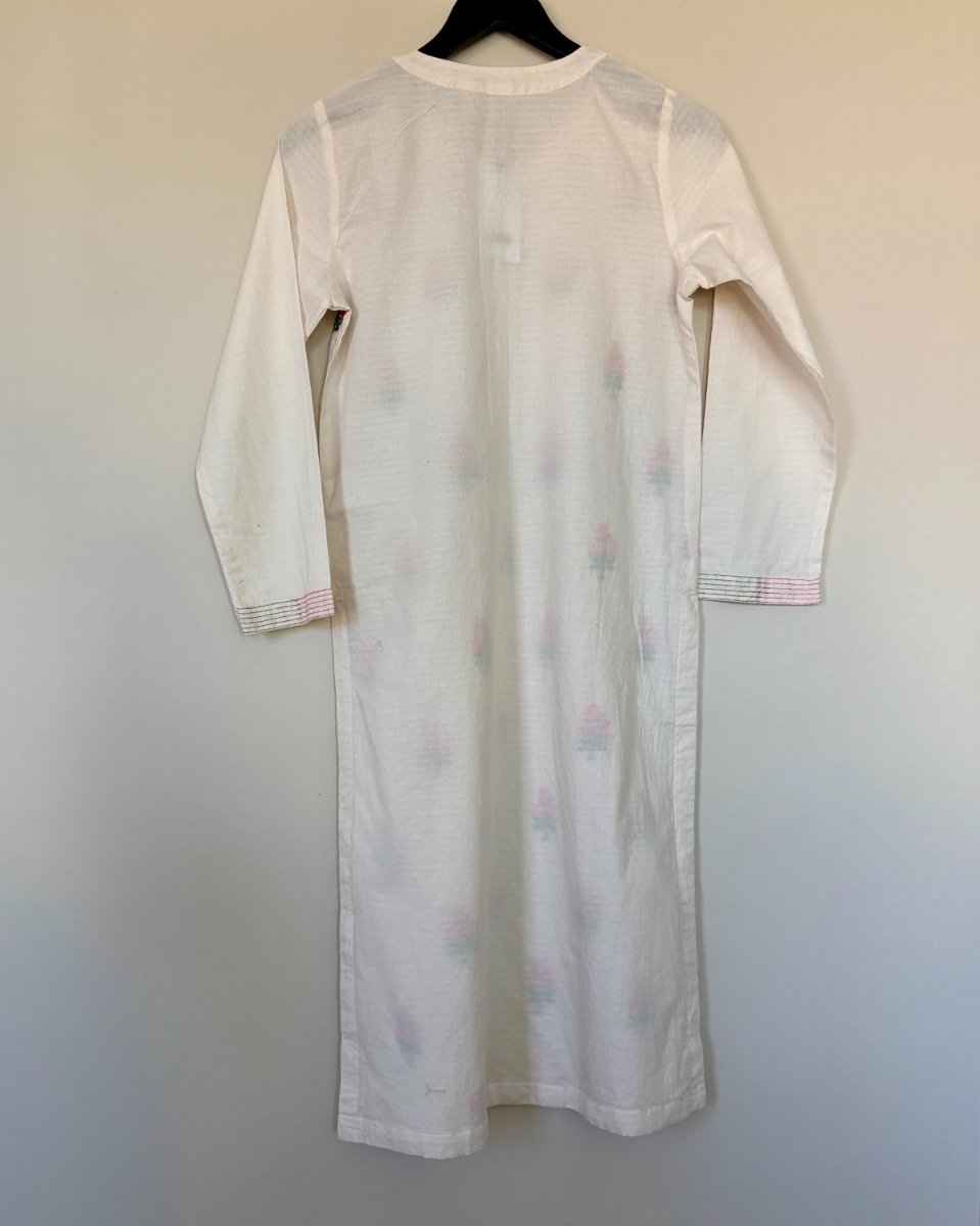 Embroidered White Kurta - Khaadi