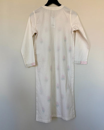 Embroidered White Kurta - Khaadi