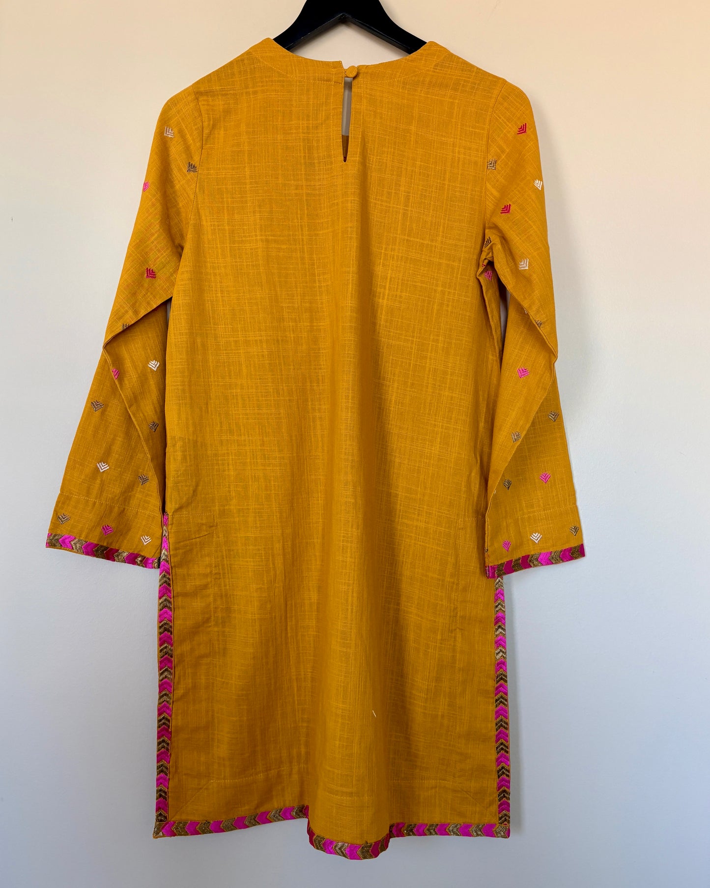 Mustard Embroidered Kurta - Khaadi