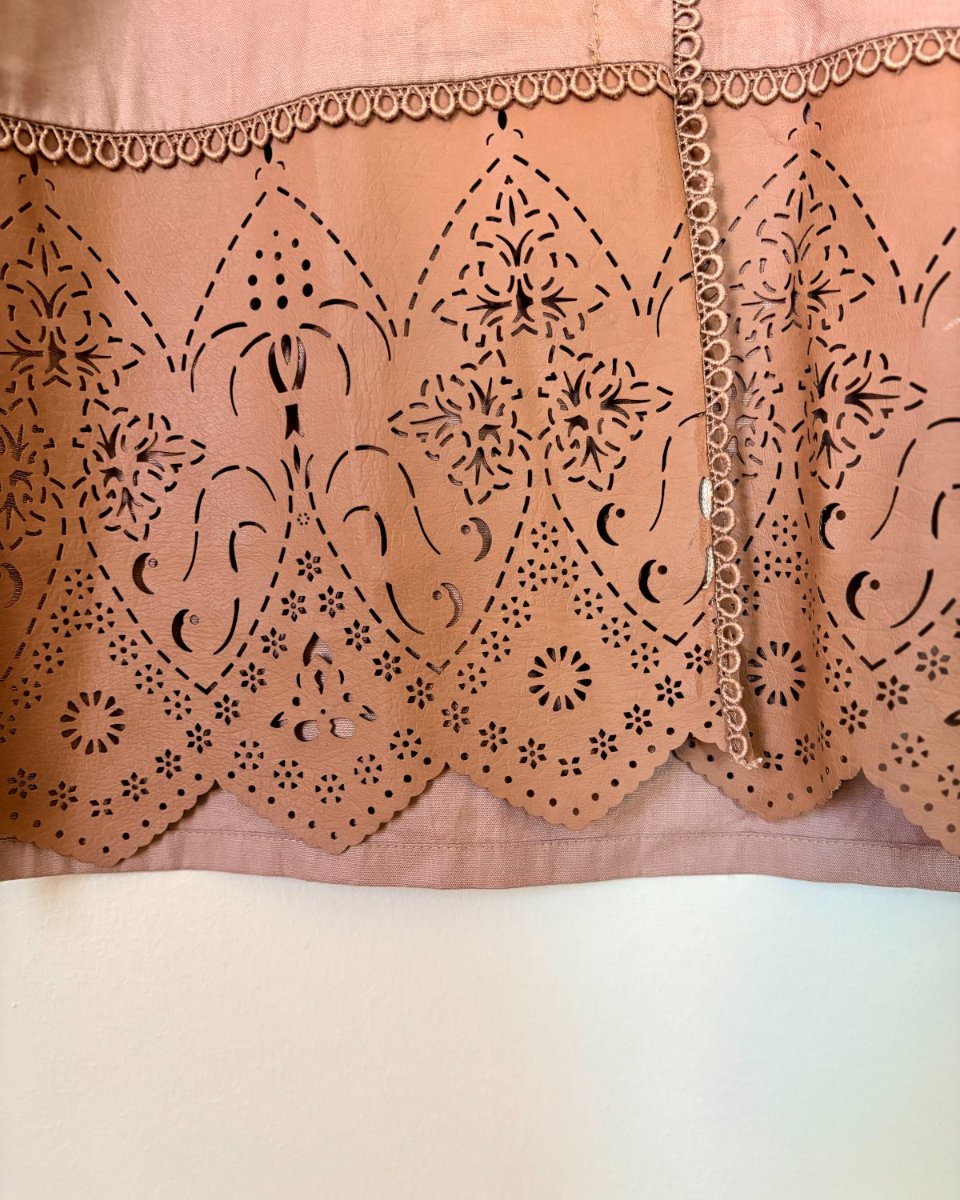 Leather Cutwork Shirt - Sana Safinaz