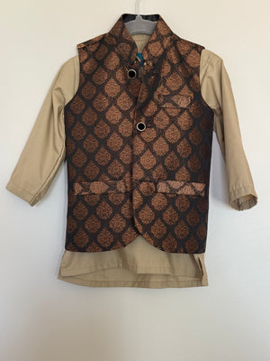 Brown waistcoat set (baby) - Samson