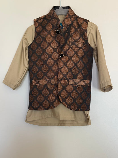 Brown waistcoat set (baby) - Samson