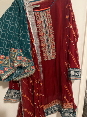 Red Blue and Gold - Maria B.